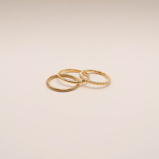 18k Gold-Filled Minimalist Ring Set