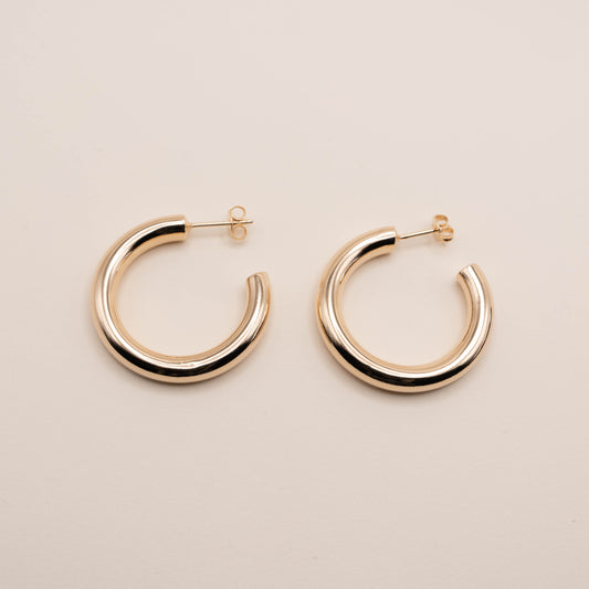 18k Gold Filled Large Open Hoop Earring