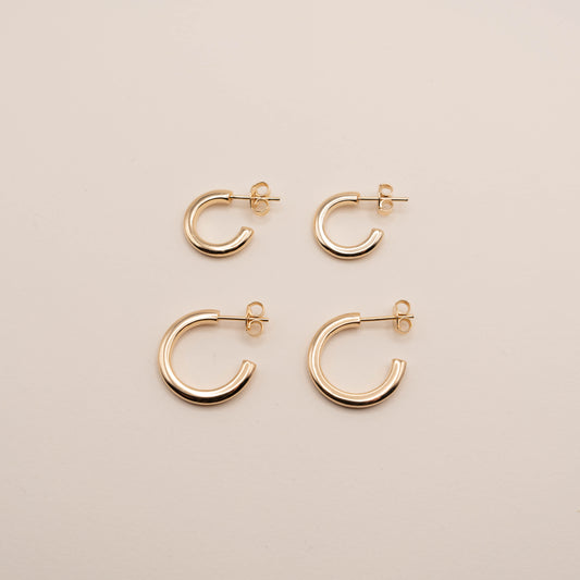 18k Gold Filled Small Open Hoop Earrings