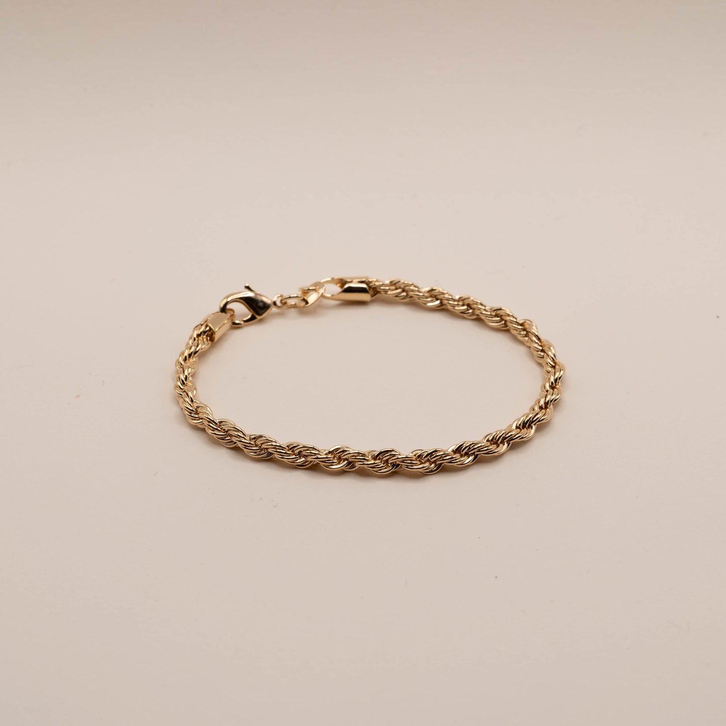 18k Gold Filled Rope Chain Bracelet