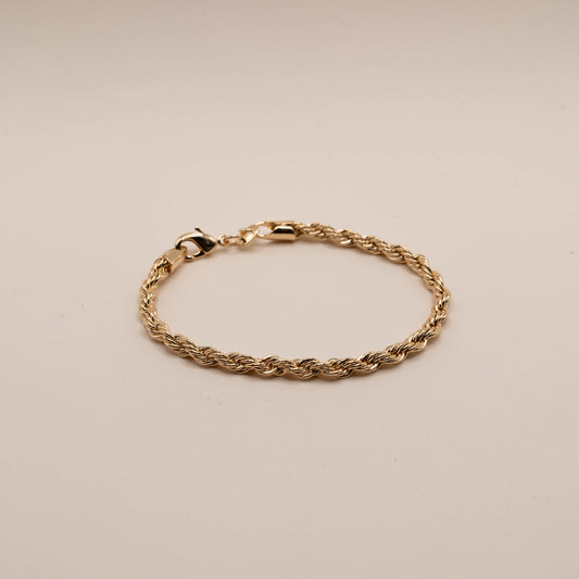 18k Gold Filled Rope Chain Bracelet