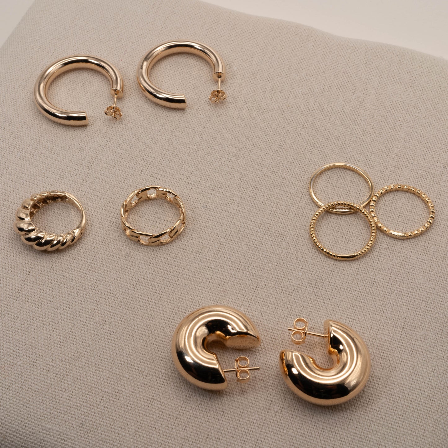 18k Gold Filled Chunky Open Hoop Earrings